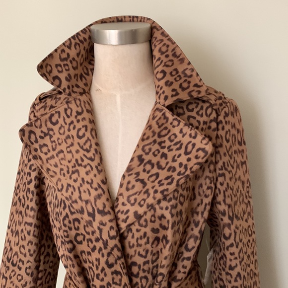 Chico’s Leopard faux suede light weight coat - Picture 3 of 13